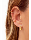 Pendientes ear cuff de doble banda con circonitas