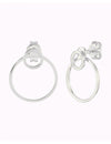 Double Circle Ear Jacket Earrings