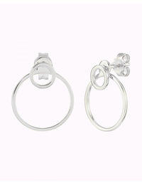 Double Circle Ear Jacket Earrings