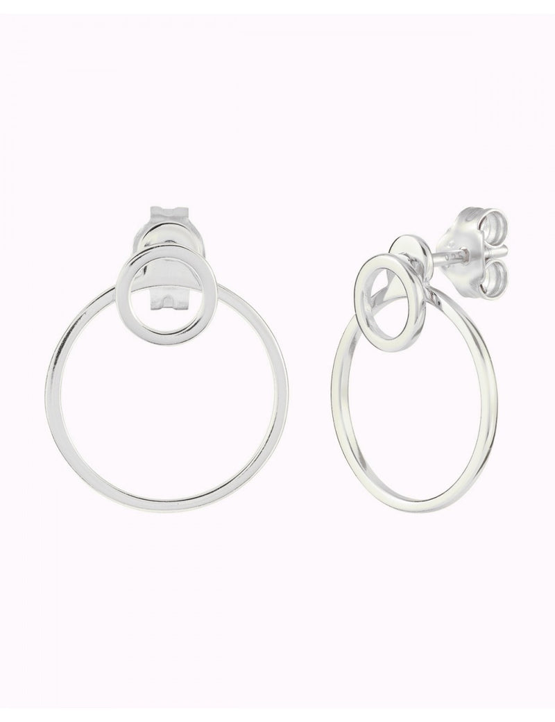 Double Circle Ear Jacket Earrings