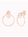 Double Circle Ear Jacket Earrings