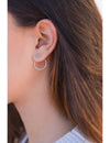 Double Circle Ear Jacket Earrings