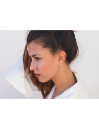 Double Circle Ear Jacket Earrings