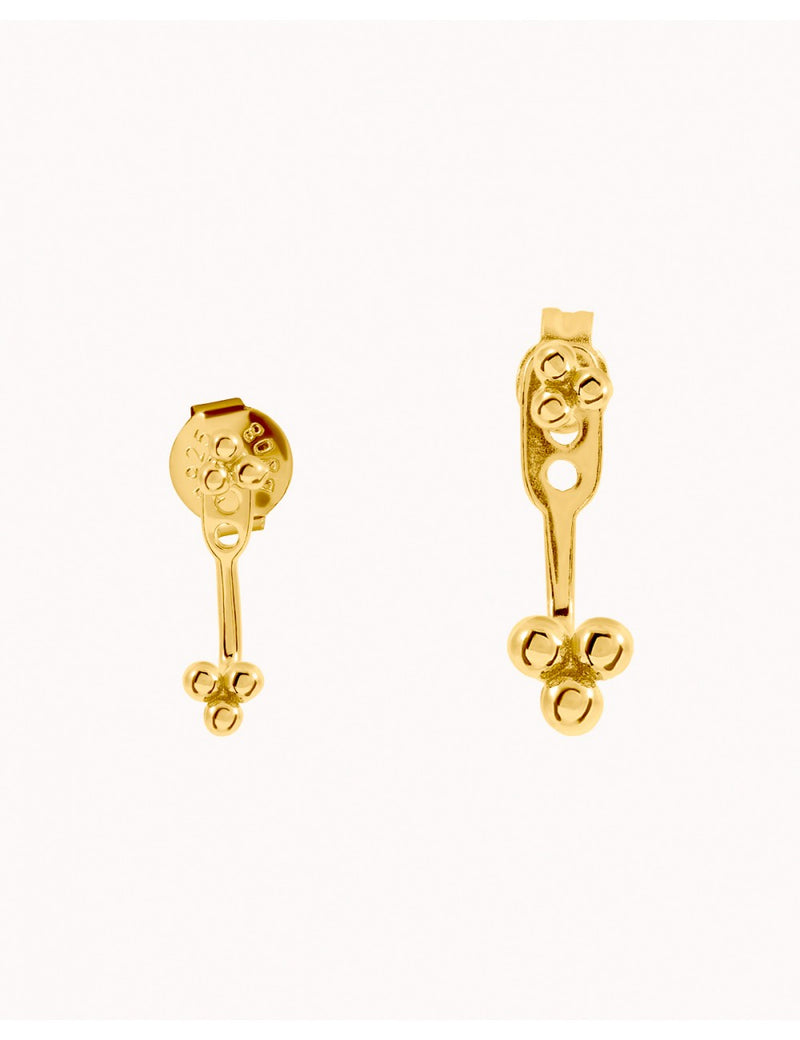 Clover Beaded Ear Jacket Earrings - Two Sizes Available