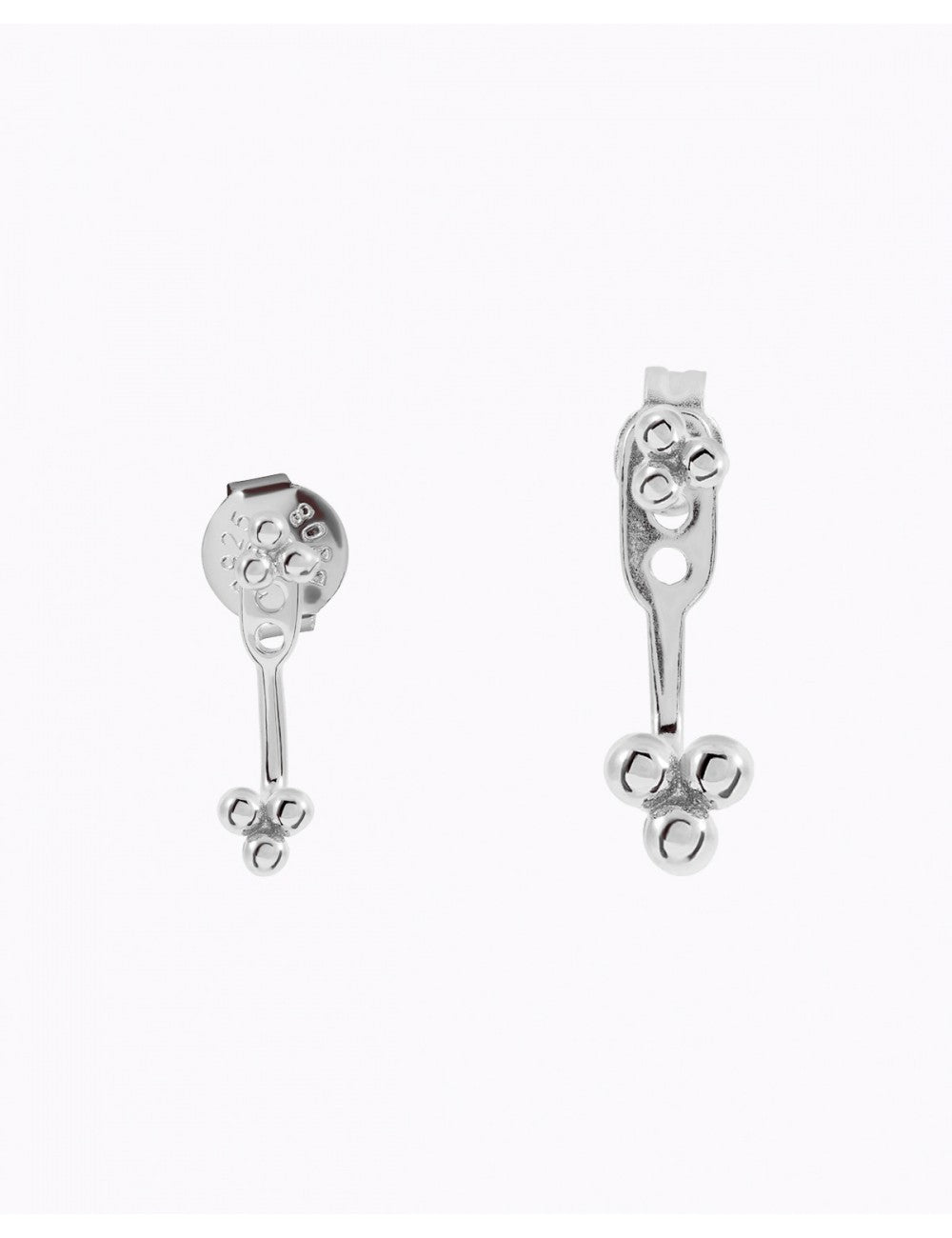 Clover Beaded Ear Jacket Earrings - Two Sizes Available