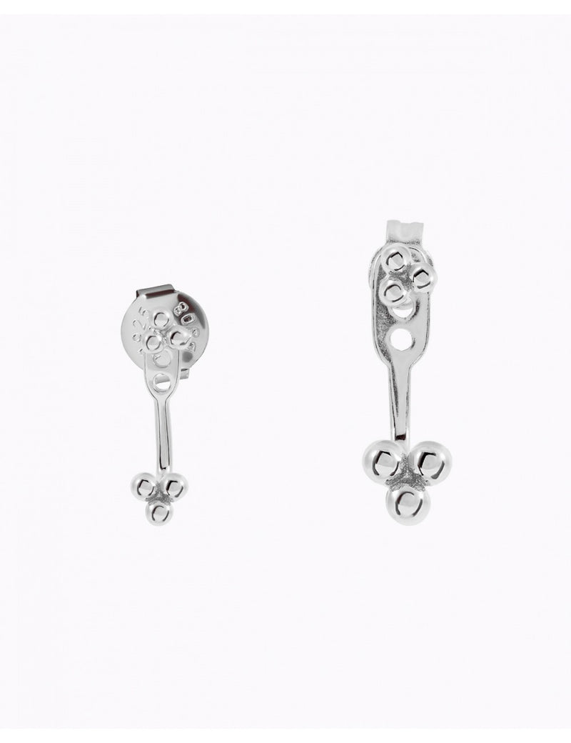 Clover Beaded Ear Jacket Earrings - Two Sizes Available