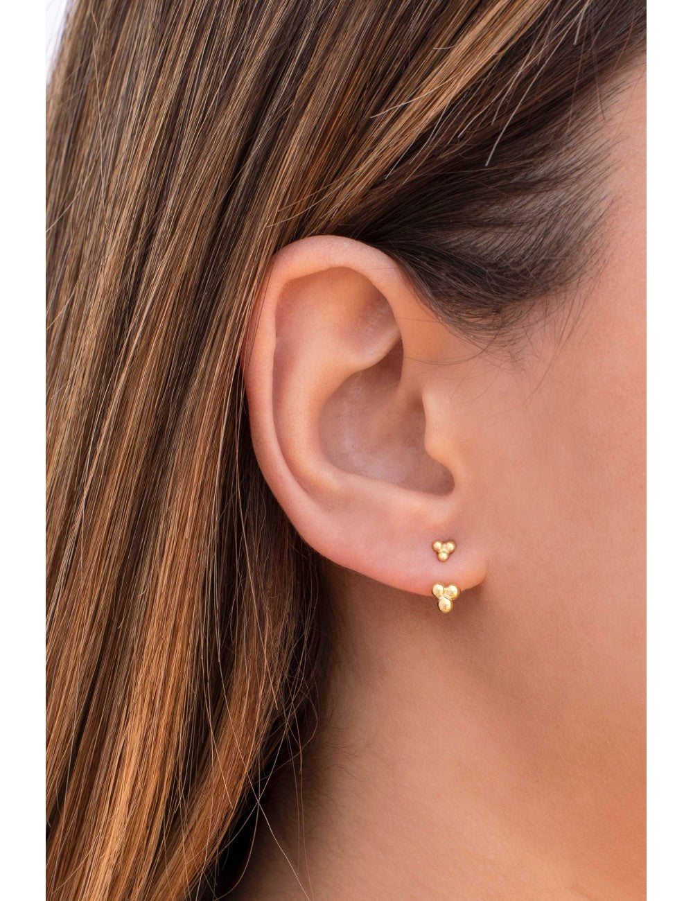 Clover Beaded Ear Jacket Earrings - Two Sizes Available
