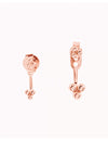 Clover Beaded Ear Jacket Earrings - Two Sizes Available