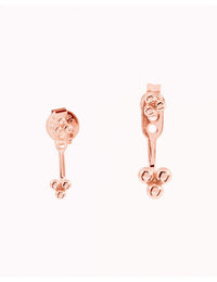 Clover Beaded Ear Jacket Earrings - Two Sizes Available