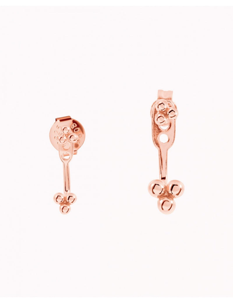 Clover Beaded Ear Jacket Earrings - Two Sizes Available
