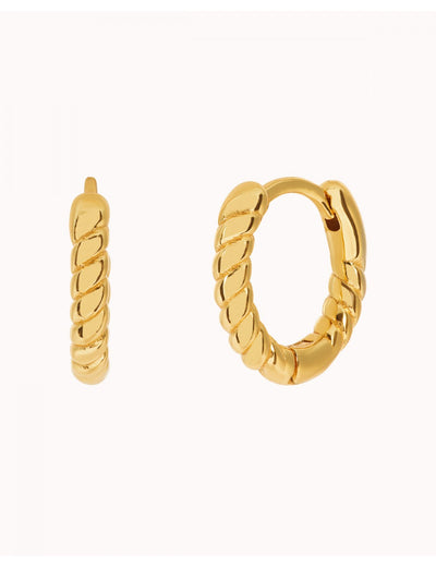 Boucles d'oreilles créoles à chevrons