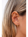 Cabled Rope Chain Huggie Hoop Earrings
