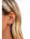 Cabled Rope Chain Huggie Hoop Earrings