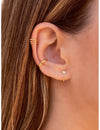 Heart Open Huggie Hoop Earrings - Ear hugger