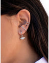 Pendientes aro con charm en forma de abanico