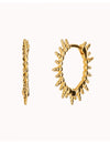 Irregular Beaded Spikes Hoop Earrings