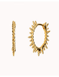 Irregular Beaded Spikes Hoop Earrings