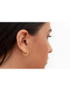 Irregular Beaded Spikes Hoop Earrings