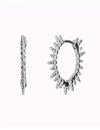 Irregular Beaded Spikes Hoop Earrings