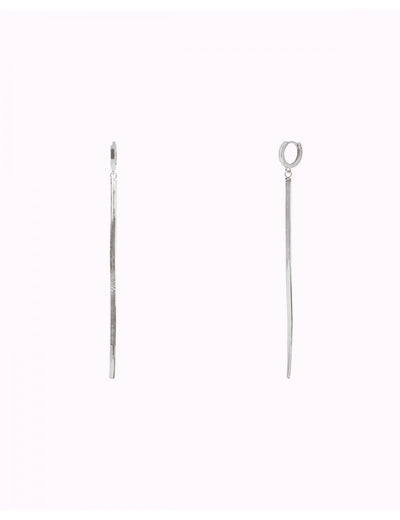 Creolen mit langem Schlangenhautkettenanhänger