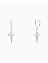 Cross Star Huggie Hoop Earrings