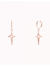Cross Star Huggie Hoop Earrings