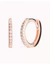Pave CZ Huggie Hoop Earrings