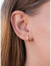 Round Edges Smooth Huggie Hoop Earrings