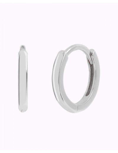 Pendientes de aro huggie con bordes redondos - Varios tamaños disponibles