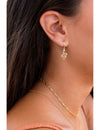 Snake Shaped Charm Huggie Hoop Earrings