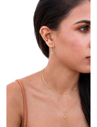 Snake Shaped Charm Huggie Hoop Earrings