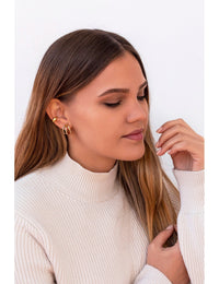 Triple Band Chunky Open Hoop Earrings