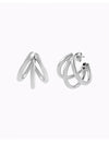 Triple Band Chunky Open Hoop Earrings