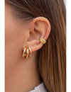 Triple Band Chunky Open Hoop Earrings