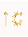 Sun Shaped Spike Hoop Earrings