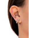 Sun Shaped Spike Hoop Earrings