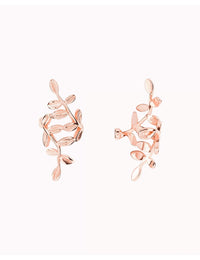 Pendientes ear cuff conch en forma de hojas