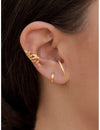 Pendientes ear cuff conch en forma de hojas