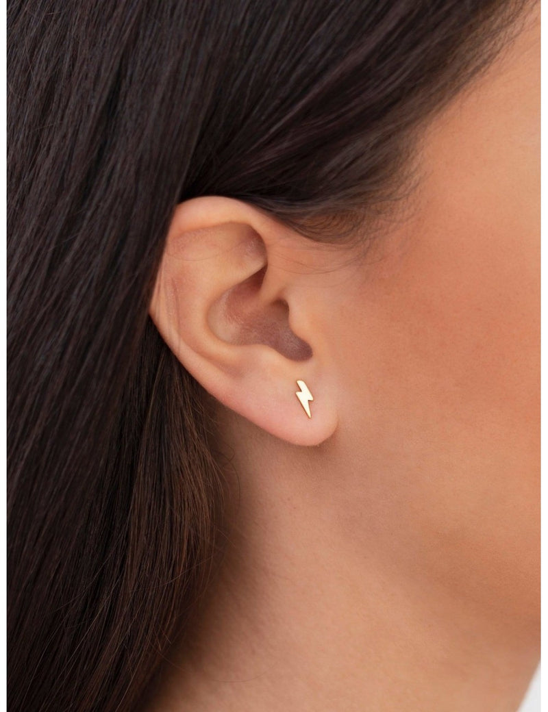 Lightning Shaped Stud Earrings 