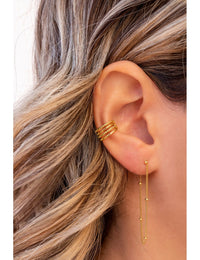 Long Ball Chain Drop Stud Earrings 