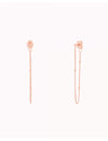 Long Ball Chain Drop Stud Earrings 