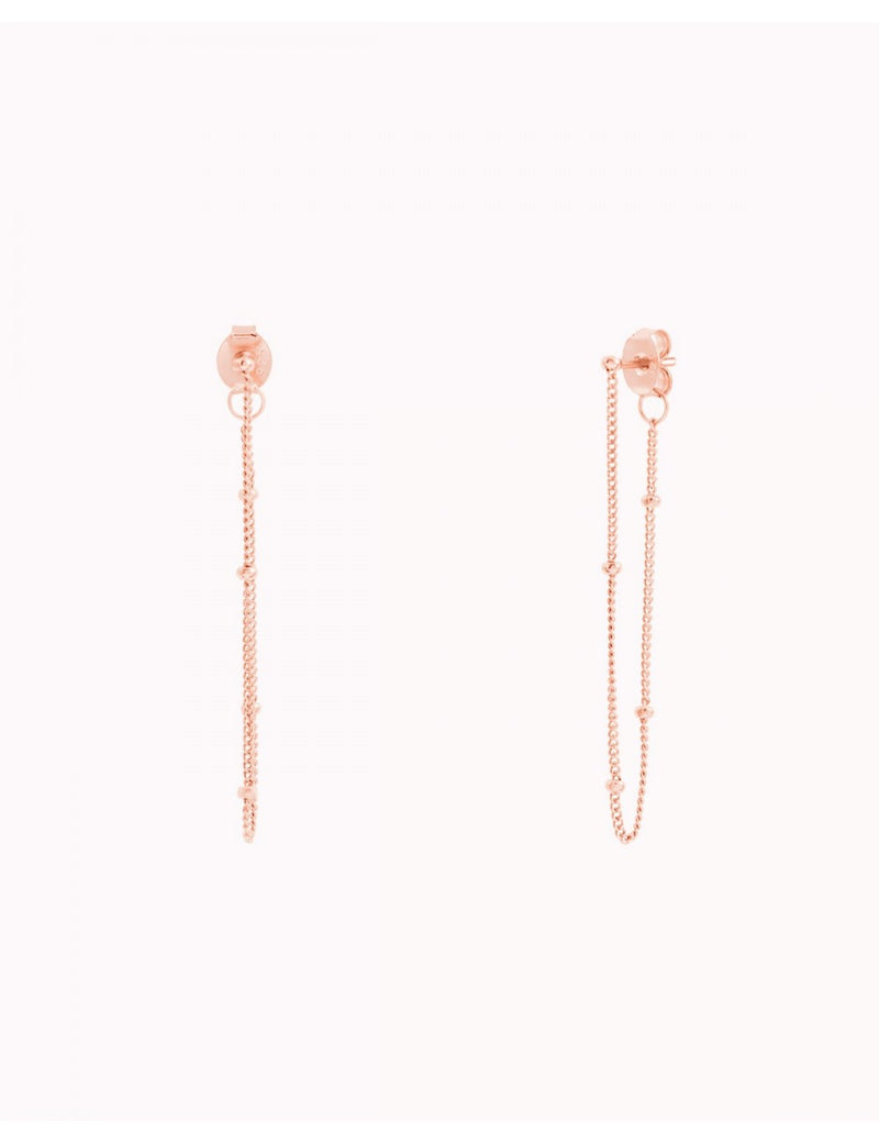 Long Ball Chain Drop Stud Earrings 
