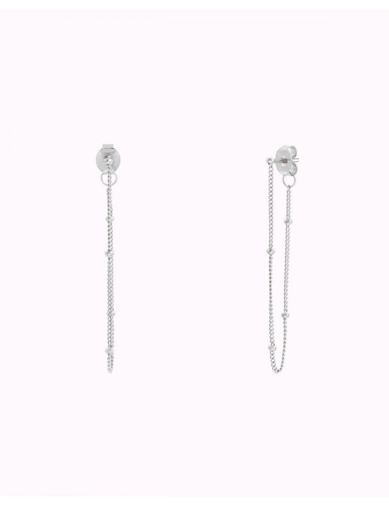 Long Ball Chain Drop Stud Earrings 