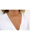 Dainty Y Shaped Long Necklace with Baguette and Round CZ