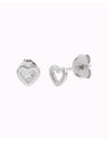 Pendientes stud mini en forma de corazón hueco