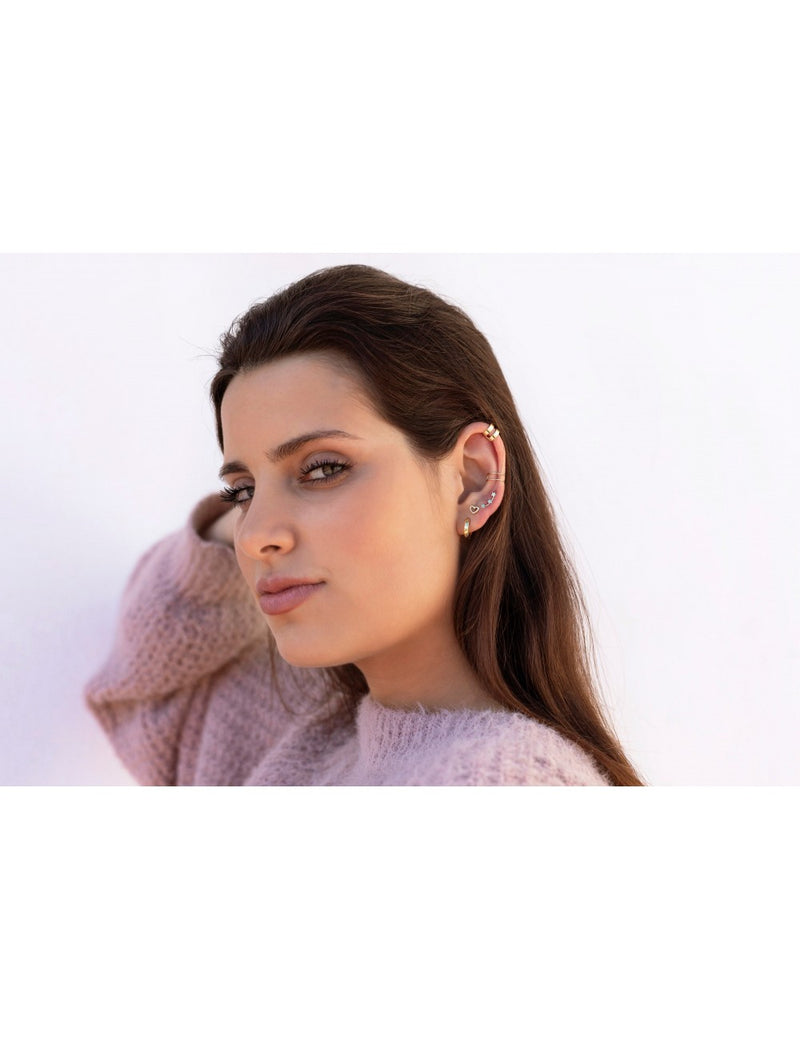 Pendientes stud mini en forma de corazón hueco