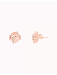CZ Lightning Bolt Stud Earrings