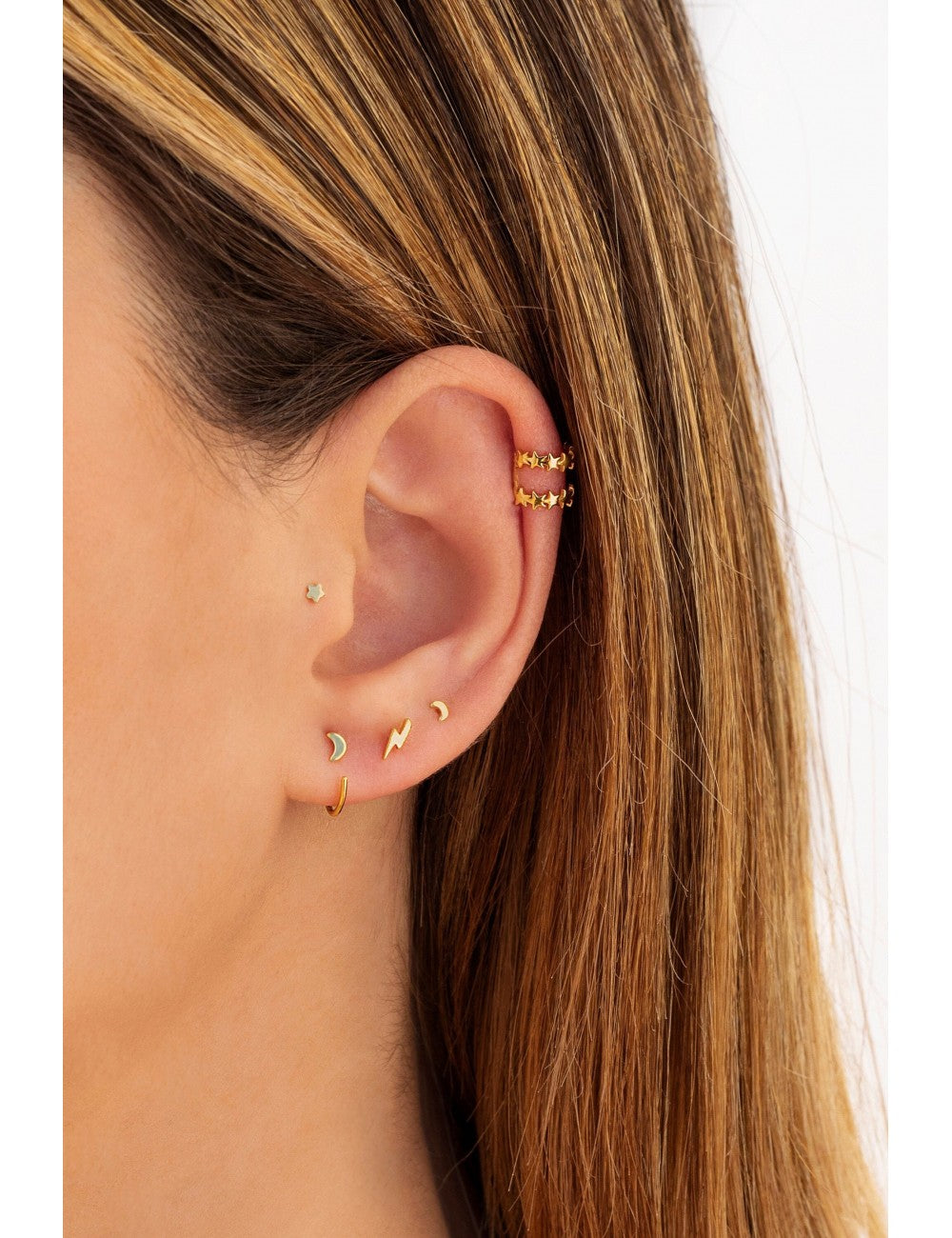 Mini boucles d'oreilles à tige éclair - Petite taille