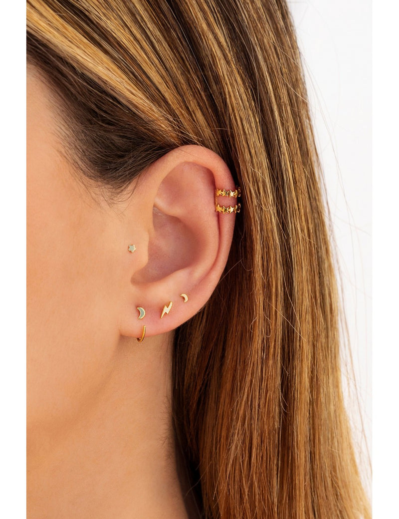 Mini boucles d'oreilles à tige éclair - Petite taille