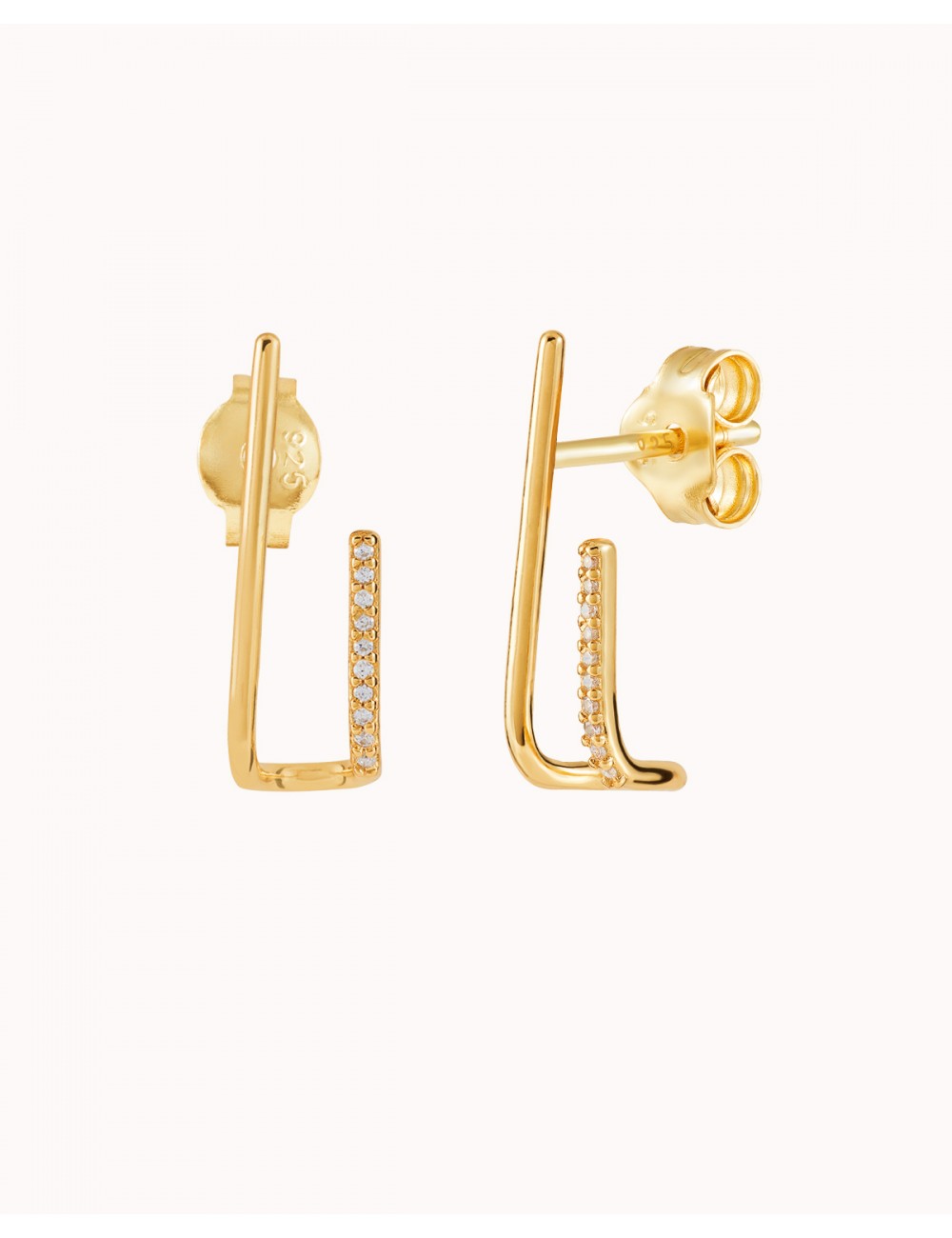 Cz Double Band Ear Suspender Earrings
